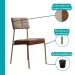 Conjunto Sala de Jantar 4 Cadeiras Sydney Carraro Nogal