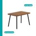 Conjunto Sala de Jantar 4 Cadeiras Trento Carraro Nogal e Preto