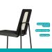 Conjunto Sala de Jantar 4 Cadeiras Trento Carraro Nogal e Preto
