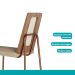 Conjunto Sala de Jantar 4 Cadeiras Trento Carraro Petra e Rosê