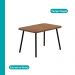 Conjunto Sala de Jantar 4 Cadeiras Treviso Carraro Nogal e Preto