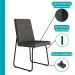 Conjunto Sala de Jantar 4 Cadeiras Treviso Carraro Nogal e Preto