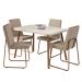 Conjunto Sala de Jantar 4 Cadeiras Treviso Carraro Petra e Rosê