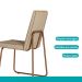 Conjunto Sala de Jantar 4 Cadeiras Treviso Carraro Petra e Rosê