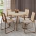 Conjunto Sala de Jantar 4 Cadeiras Varese Carraro Petra e Rosê