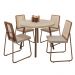 Conjunto Sala de Jantar 4 Cadeiras Varese Carraro Petra e Rosê
