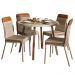 Conjunto Sala de Jantar 4 Cadeiras Veneza Petra Rosê Carraro