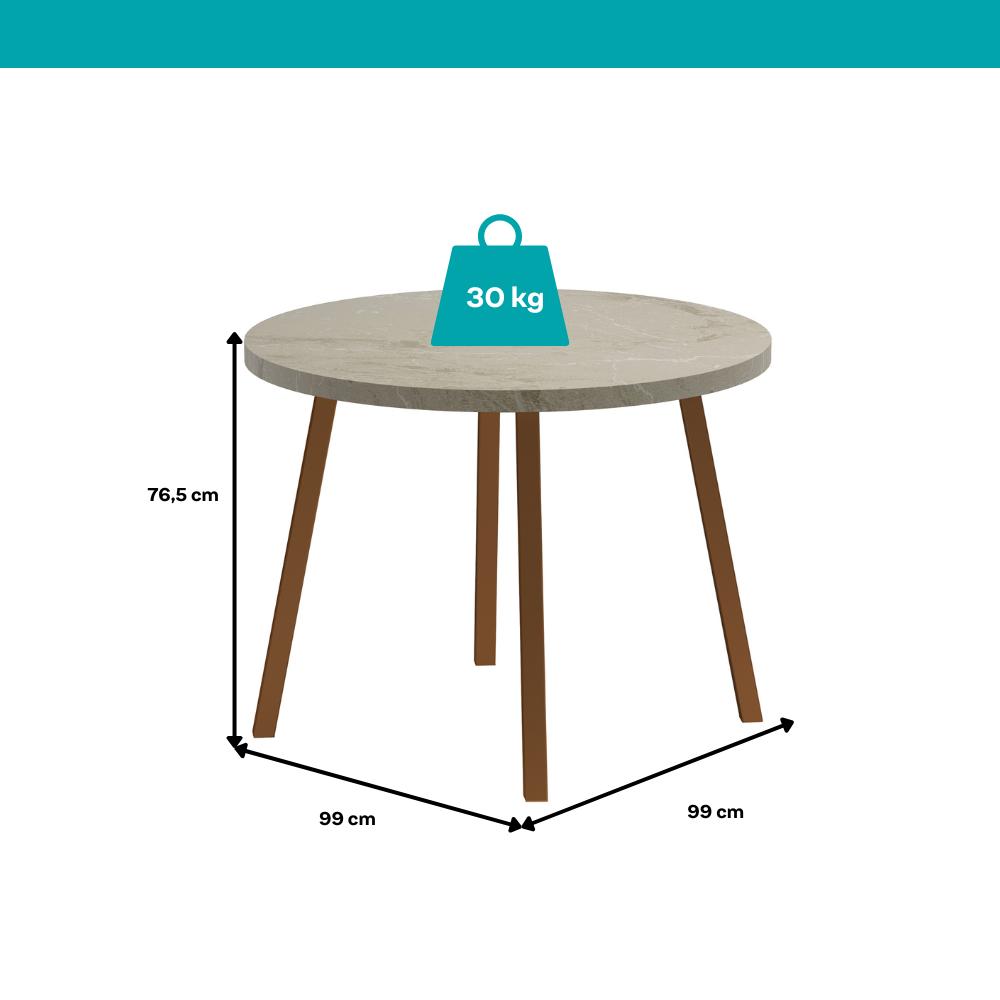 Conjunto Sala de Jantar 4 Cadeiras Veneza Petra Rosê Carraro