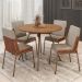 Conjunto Sala de Jantar 4 Cadeiras Verona Carraro Freijó Areia Rosê