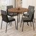 Conjunto Sala de Jantar 4 Cadeiras Verona Carraro Freijó Grafite Preto