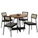 Conjunto Sala de Jantar 4 Cadeiras Virginia Carraro Nogal