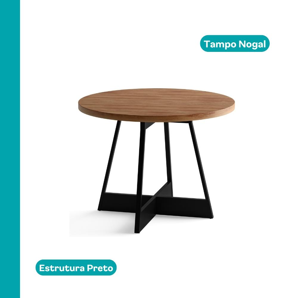 Conjunto Sala de Jantar 4 Cadeiras Virginia Carraro Nogal