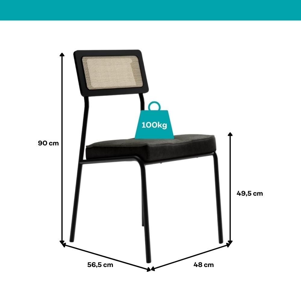 Conjunto Sala de Jantar 4 Cadeiras Virginia Carraro Nogal