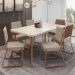 Conjunto Sala de Jantar 6 Cadeiras Almería Carraro Petra Areia Rosê