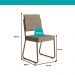 Conjunto Sala de Jantar 6 Cadeiras Almería Carraro Petra Areia Rosê