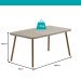 Conjunto Sala de Jantar 6 Cadeiras Almería Carraro Petra Areia Rosê