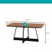 Conjunto Sala de Jantar 6 Cadeiras Arezzo Carraro Nogal e Preto