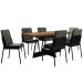 Conjunto Sala de Jantar 6 Cadeiras Boston Carraro Nogal Preto