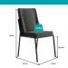 Conjunto Sala de Jantar 6 Cadeiras Boston Carraro Nogal Preto