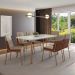 Conjunto Sala de Jantar 6 Cadeiras Capri Carraro Off White e Rosê