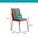 Conjunto Sala de Jantar 6 Cadeiras Capri Carraro Off White e Rosê