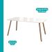 Conjunto Sala de Jantar 6 Cadeiras Capri Carraro Off White e Rosê