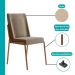 Conjunto Sala de Jantar 6 Cadeiras Capri Carraro Off White e Rosê