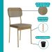 Conjunto Sala de Jantar 6 Cadeiras Castellano Carraro Carvalho Dourado