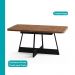 Conjunto Sala de Jantar 6 Cadeiras Charlotte Carraro Nogal com Preto