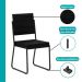 Conjunto Sala de Jantar 6 Cadeiras Charlotte Carraro Nogal com Preto