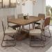 Conjunto Sala de Jantar 6 Cadeiras Charlotte Carraro Nogal com Rose