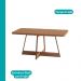 Conjunto Sala de Jantar 6 Cadeiras Charlotte Carraro Nogal com Rose