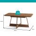 Conjunto Sala de Jantar 6 Cadeiras Charlotte Carraro Nogal com Rose