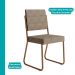 Conjunto Sala de Jantar 6 Cadeiras Charlotte Carraro Nogal com Rose