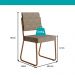 Conjunto Sala de Jantar 6 Cadeiras Charlotte Carraro Nogal com Rose