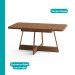 Conjunto Sala de Jantar 6 Cadeiras Charlotte Carraro Nogal com Rose