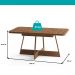 Conjunto Sala de Jantar 6 Cadeiras Charlotte Carraro Nogal com Rose