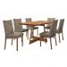 Conjunto Sala de Jantar 6 Cadeiras Meg Carraro Nogal
