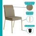 Conjunto Sala de Jantar 6 Cadeiras Paris Carraro Carvalho Dourado