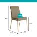 Conjunto Sala de Jantar 6 Cadeiras Paris Carraro Carvalho Dourado