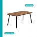 Conjunto Sala de Jantar 6 Cadeiras Parma Carraro Nogal e Preto