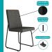 Conjunto Sala de Jantar 6 Cadeiras Parma Carraro Nogal e Preto