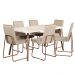Conjunto Sala de Jantar 6 Cadeiras Parma Carraro Petra e Rosê