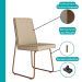 Conjunto Sala de Jantar 6 Cadeiras Parma Carraro Petra e Rosê