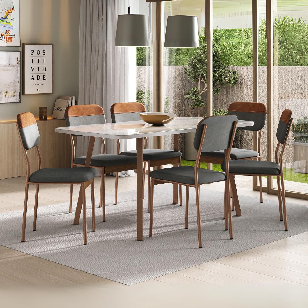 Conjunto Sala de Jantar 6 Cadeiras Sonare Carraro