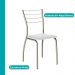 Conjunto Sala de Jantar 6 Cadeiras Valencia Carraro Branco Prata