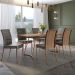Conjunto Sala de Jantar 6 Cadeiras York Carraro Nogal Rosê
