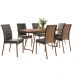 Conjunto Sala de Jantar 6 Cadeiras York Carraro Nogal Rosê