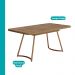 Conjunto Sala de Jantar 6 Cadeiras York Carraro Nogal Rosê
