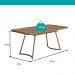 Conjunto Sala de Jantar 6 Cadeiras York Carraro Nogal Rosê